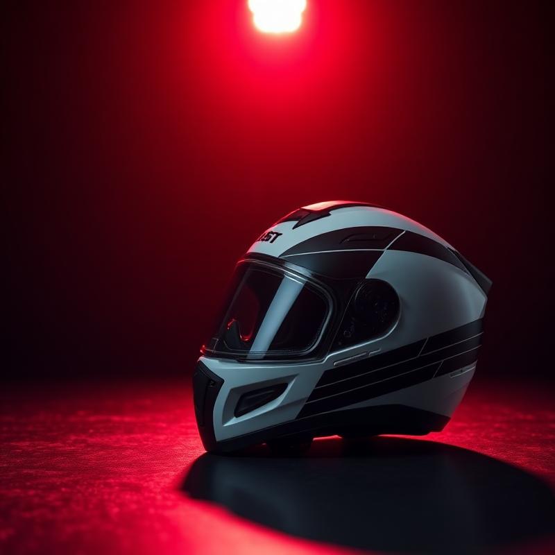 Capacete premium com luz vermelha